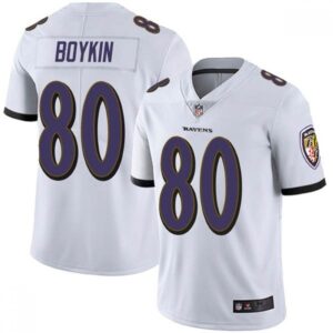 68624f68e5eae_1 Men's Baltimore Ravens #80 Miles Boykin White Vapor Untouchable Limited Jersey