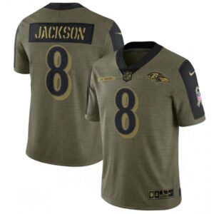 68624fb4abd4a_1 Men's Baltimore Ravens #8 Lamar Jackson 2021 Olive Salute To Service Limited Stitched Jersey
