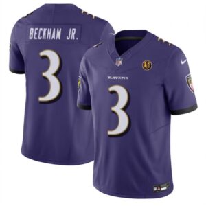 68624fde635f4_1 Men's Baltimore Ravens #3 Odell Beckham Jr. Purple 2023 F.U.S.E. With John Madden Patch Vapor Limited Football Jersey