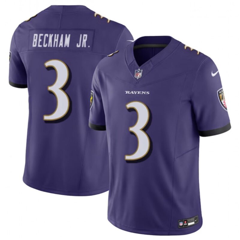 68624fe526aae_1 Men's Baltimore Ravens #3 Odell Beckham Jr. Purple 2023 F.U.S.E. Vapor Untouchable Stitched Football Jersey