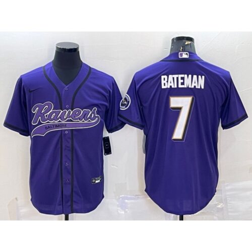 68624ffd73096_1 Men's Baltimore Ravens #7 Rashod Bateman Purple With Patch Cool Base Stitched Baseball Jersey