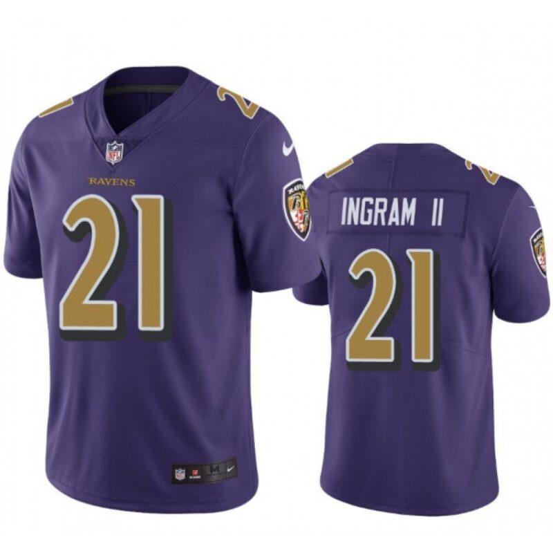 6862501e59f27_1 Men's Baltimore Ravens #21 Mark Ingram II Purple Color Rush NFL Jersey