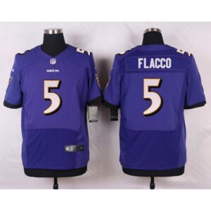 686250566264a_1 Ravens #5 Joe Flacco Purple Team Color Men's Stitched NFL New Elite Jersey