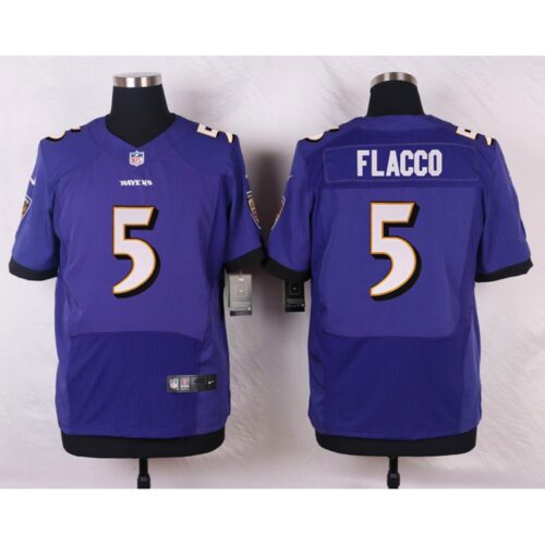 686250566264a_1 Ravens #5 Joe Flacco Purple Team Color Men's Stitched NFL New Elite Jersey