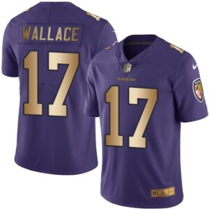 68625087ba440_1 Ravens #17 Mike Wallace Purple Men's Stitched NFL Limited Gold Rush Jersey