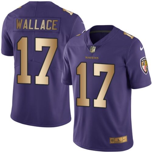 68625087ba440_1 Ravens #17 Mike Wallace Purple Men's Stitched NFL Limited Gold Rush Jersey