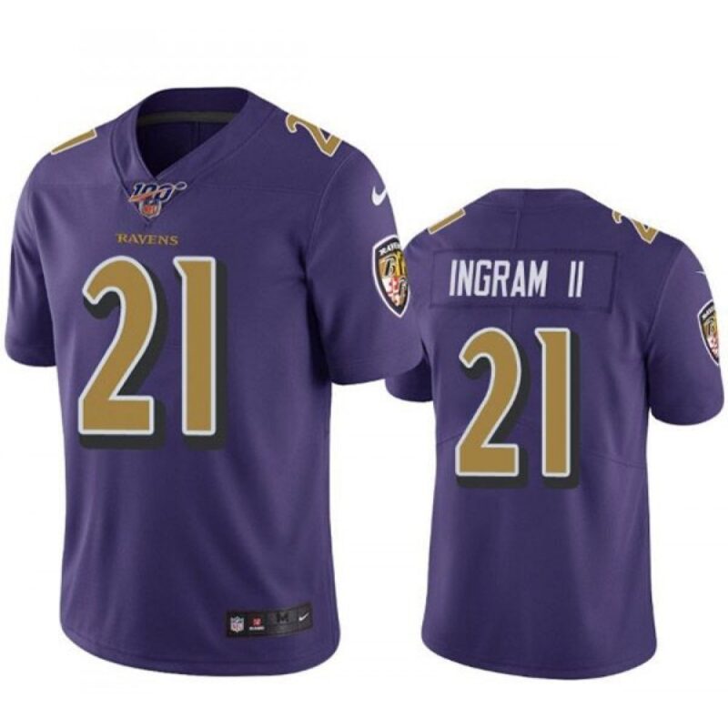 6862509d151f5_1 Men's Baltimore Ravens #21 Mark Ingram II Purple Color Rush Limited NFL Jersey