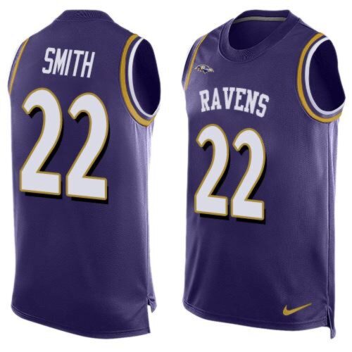 686250aab6e8c_1 Ravens #22 Jimmy Smith Purple Team Color Men's Stitched NFL Limited Tank Top Jersey