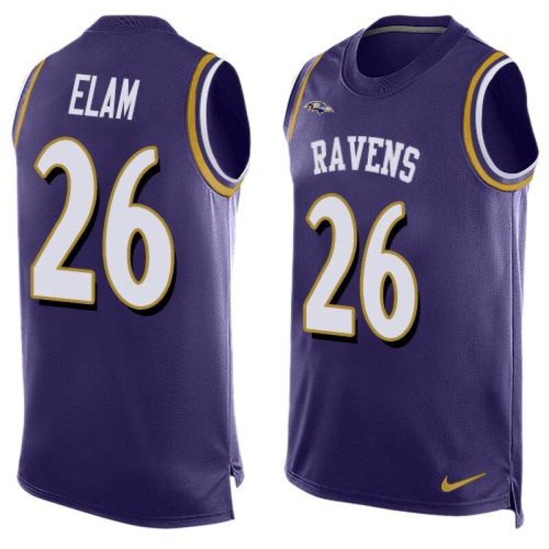 686250b1e5d33_1 Ravens #26 Matt Elam Purple Team Color Men's Stitched NFL Limited Tank Top Jersey