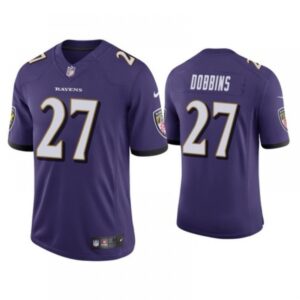 686250b8acb84_1 Men's Baltimore Ravens #27 J.K. Dobbins Purple Limited Jersey