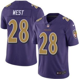 686250bc1ab29_1 Ravens #28 Terrance West Purple Men's Stitched NFL Limited Rush Jersey