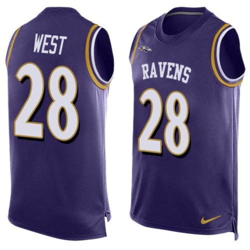 686250bf8208a_1 Ravens #28 Terrance West Purple Team Color Men's Stitched NFL Limited Tank Top Jersey