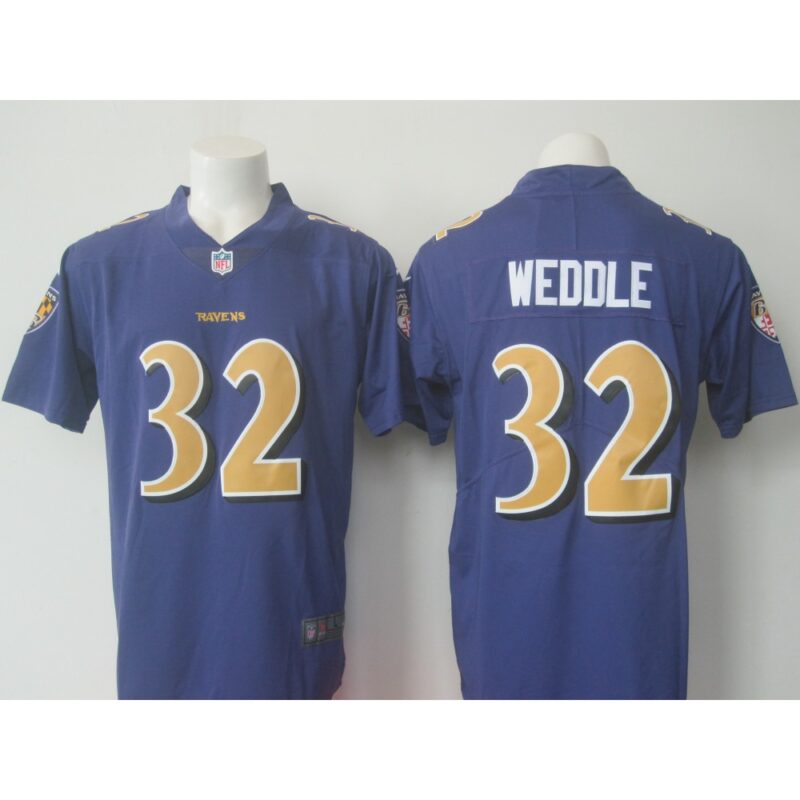 686250c670e3b_1 Men's Baltimore Ravens #32 Eric Weddle Purple Limited Rush NFL Jersey