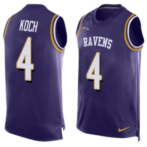 686250d44e7dd_1 Ravens #4 Sam Koch Purple Team Color Men's Stitched NFL Limited Tank Top Jersey