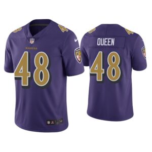 686250ecb1209_1 Men's Baltimore Ravens #48 Patrick Queen Purple Color Rush Limited Jersey