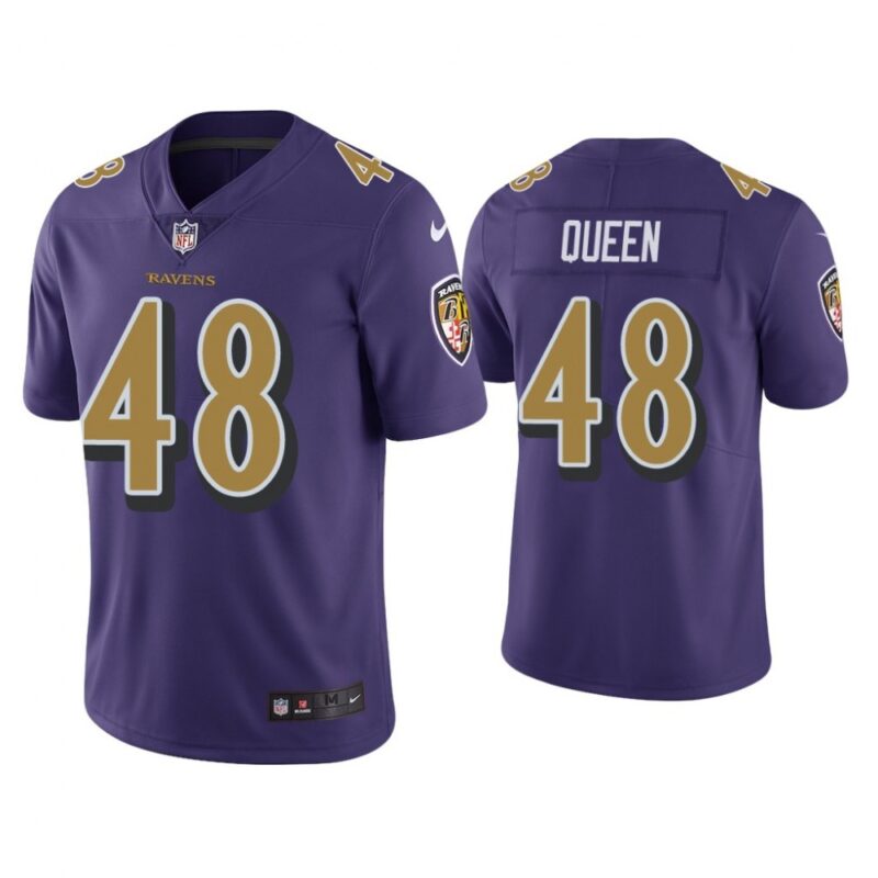 686250ecb1209_1 Men's Baltimore Ravens #48 Patrick Queen Purple Color Rush Limited Jersey