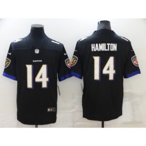 686251170336b_1 Men's Baltimore Ravens #14 Kyle Hamilton Black Vapor Untouchable Limited Stitched Jersey