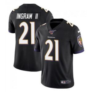 68625124737d1_1 Men's Baltimore Ravens #21 Mark Ingram II Black 2019 100th Season Vapor Untouchable Limited NFL Jersey