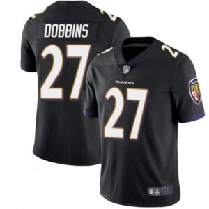 686251363debc_1 Men's Baltimore Ravens #27 J.K. Dobbins Black Vapor Untouchable Limited Jersey