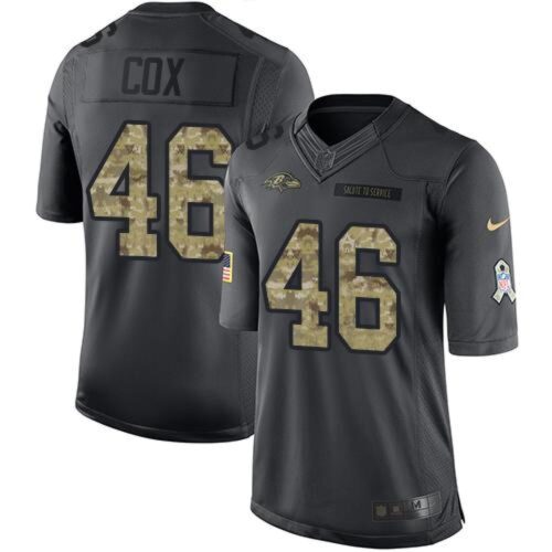 68625155d8b51_1 Ravens #46 Morgan Cox Black Men's Stitched NFL Limited 2016 Salute to Service Jersey