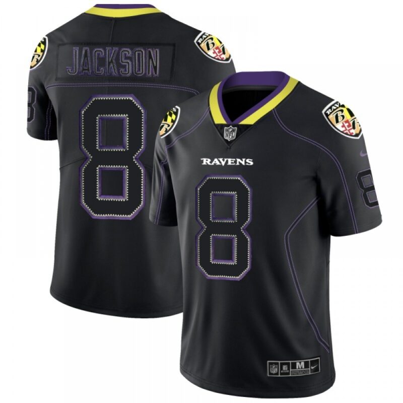 6862519d1d38d_1 Men's Baltimore Ravens #8 Lamar Jackson Black 2018 Lights Out Color Rush Limited Stitched NFL Jersey