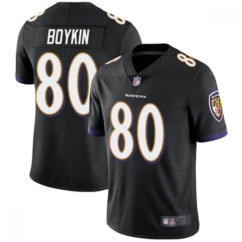 686251b544635_1 Men's Baltimore Ravens #80 Miles Boykin Black Vapor Untouchable Limited Jersey