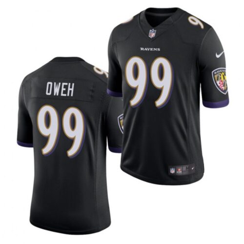 686251db266f2_1 Men's Baltimore Ravens #99 Jayson Oweh Black 2021 Vapor Untouchable Limited Stitched Jersey