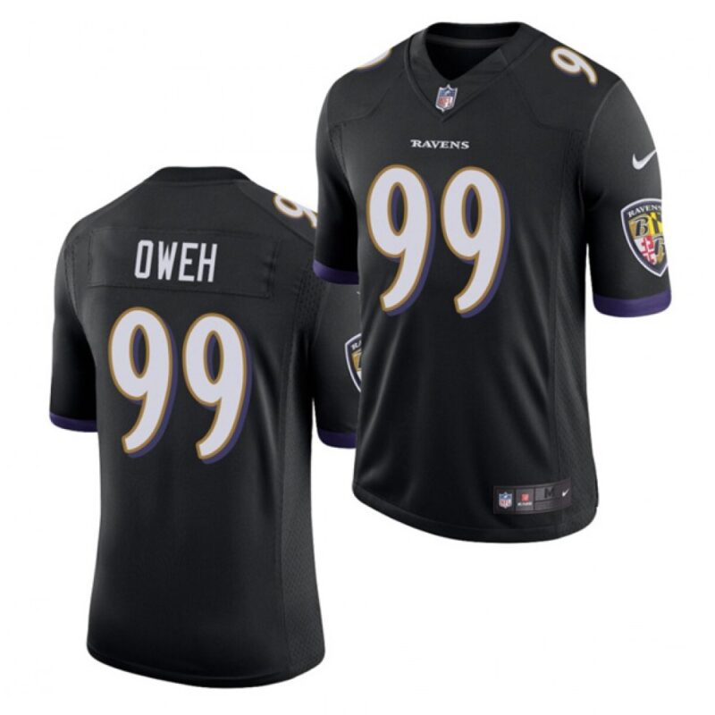 686251db266f2_1 Men's Baltimore Ravens #99 Jayson Oweh Black 2021 Vapor Untouchable Limited Stitched Jersey