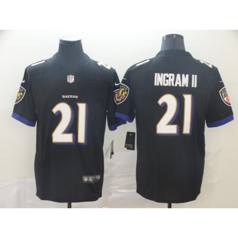 686251deb3aee_1 Men's Baltimore Ravens #21 Mark Ingram II Black Vapor Untouchable Stitched NFL Jersey