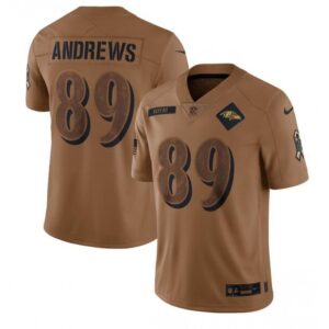 686251f5dca13_1 Men's Baltimore Ravens #89 Mark Andrews 2023 Brown Salute To Service Limited Stitched Football Jersey