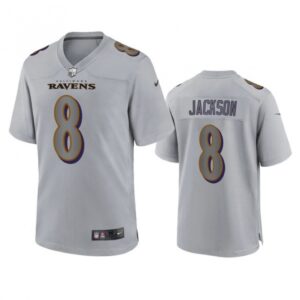 6862521fbef18_1 Men's Baltimore Ravens #8 Lamar Jackson Gray Atmosphere Fashion Stitched Jersey