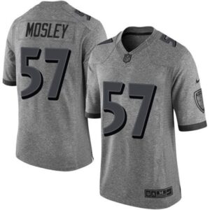 686252230c6de_1 Ravens #57 C.J. Mosley Gray Men's Stitched NFL Limited Gridiron Gray Jersey