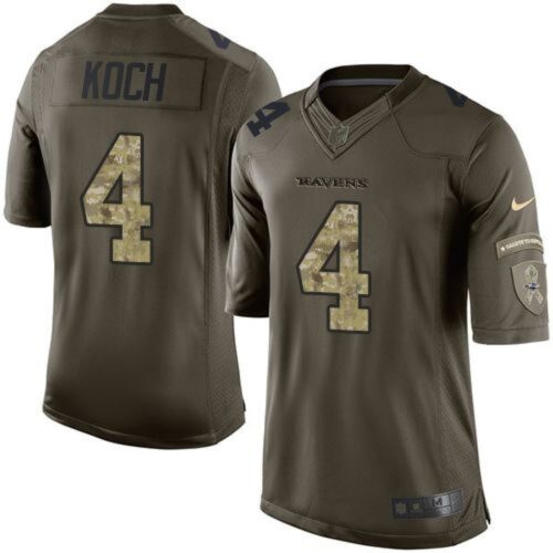 68625244c0a1c_1 Ravens #4 Sam Koch Green Men's Stitched NFL Limited Salute to Service Jersey