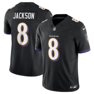 6862525a92b9d_1 Men's Baltimore Ravens #8 Lamar Jackson Black 2023 F.U.S.E Vapor Jersey