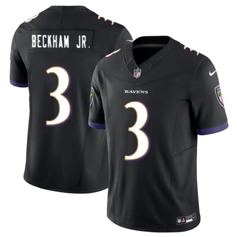 68625262901b9_1 Men's Baltimore Ravens #3 Odell Beckham Jr. Black 2023 F.U.S.E. Vapor Untouchable Stitched Football Jersey