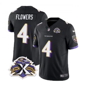 68625271a41d2_1 Men's Baltimore Ravens #4 Zay Flowers Black 2023 F.U.S.E With Patch Throwback Vapor Limited Jersey