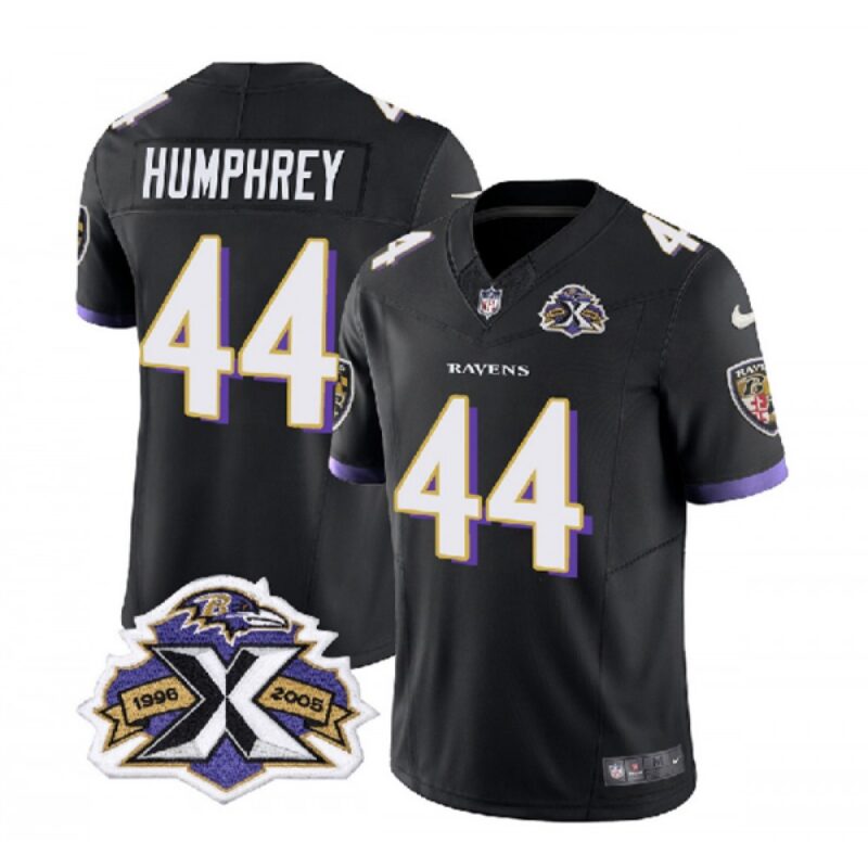 68625278a0c81_1 Men's Baltimore Ravens #44 Marlon Humphrey Black 2023 F.U.S.E With Patch Throwback Vapor Limited Jersey