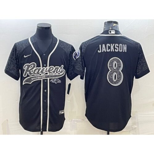 6862528a3f21b_1 Men's Baltimore Ravens #8 Lamar Jackson Black Reflective With Patch Cool Base Stitched Baseball Jersey