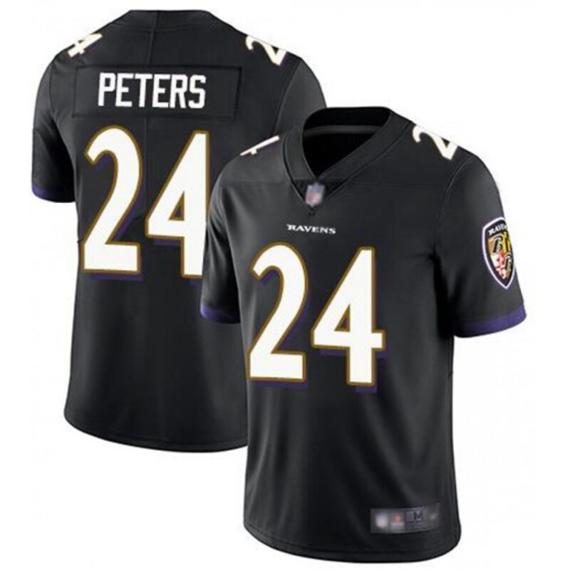 686252a5c1033_1 Men's Baltimore Ravens #24 Marcus Peters Black Vapor Untouchable NFL Jersey