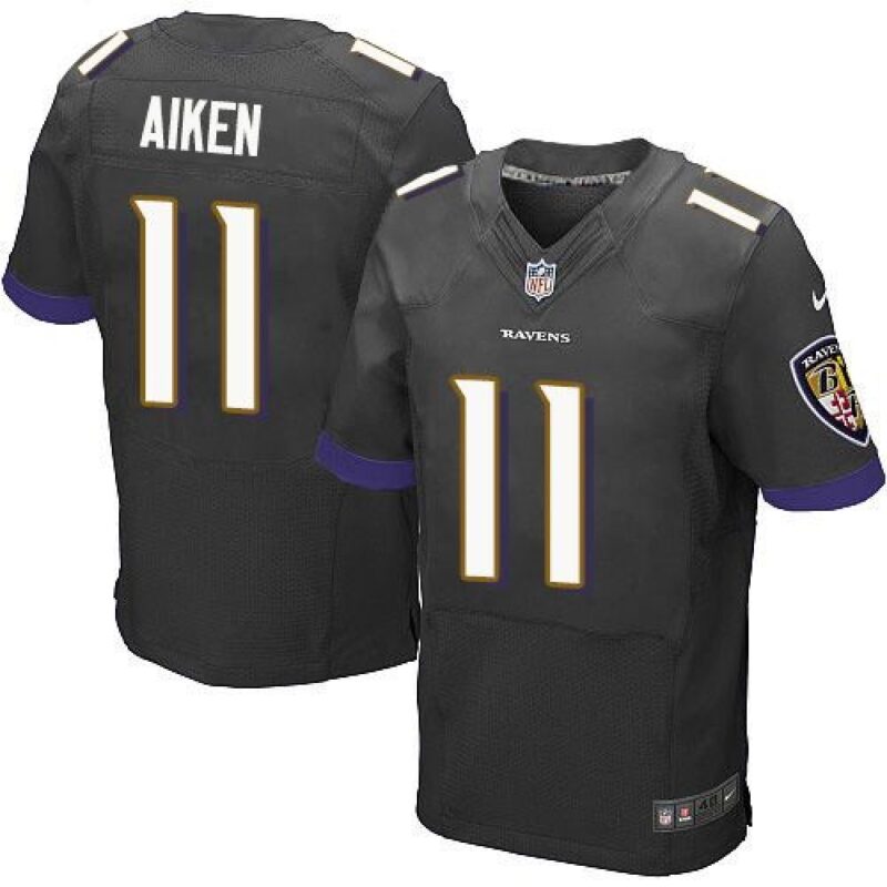 686252b3d0c43_1 Ravens #11 Kamar Aiken Black Alternate Men's Stitched NFL New Elite Jersey