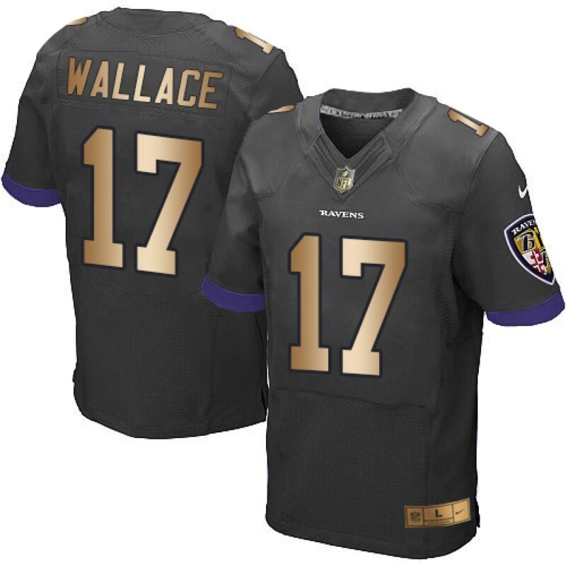 686252b7de373_1 Ravens #17 Mike Wallace Black Alternate Men's Stitched NFL New Elite Gold Jersey