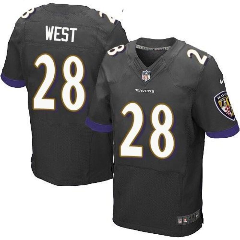 686252bf40545_1 Ravens #28 Terrance West Black Alternate Men's Stitched NFL New Elite Jersey