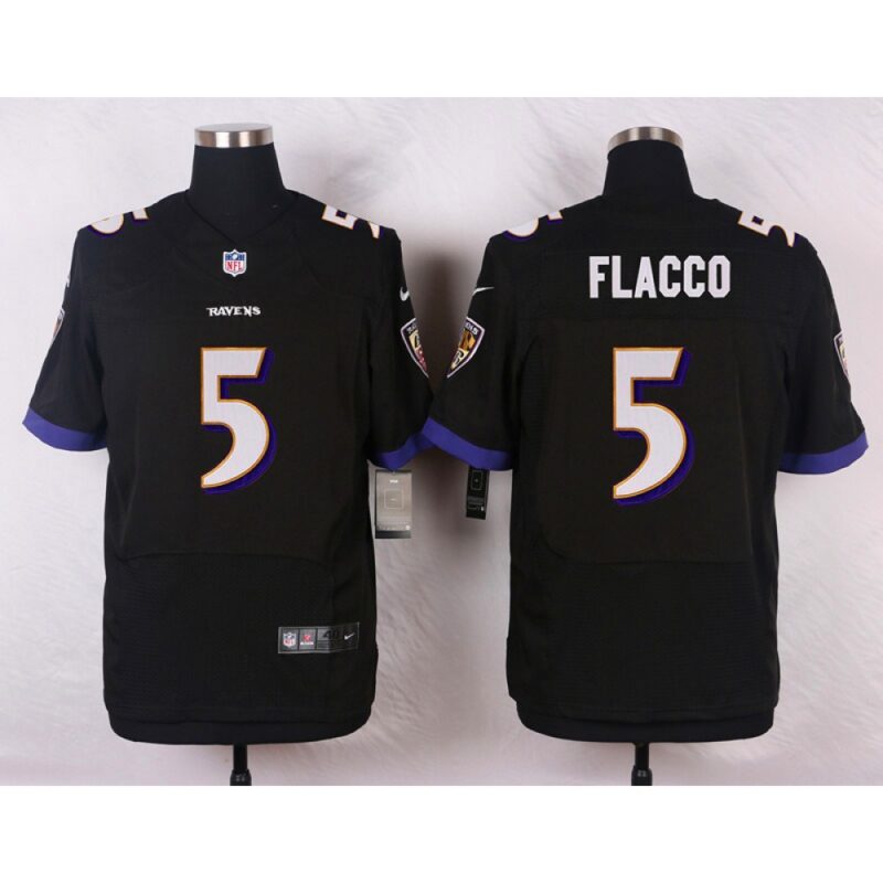 686252c641740_1 Ravens #5 Joe Flacco Black Men's Stitched NFL New Elite Jersey