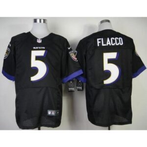 686252cdc7e23_1 Ravens #5 Joe Flacco Black Alternate Men's Stitched NFL New Elite Jersey