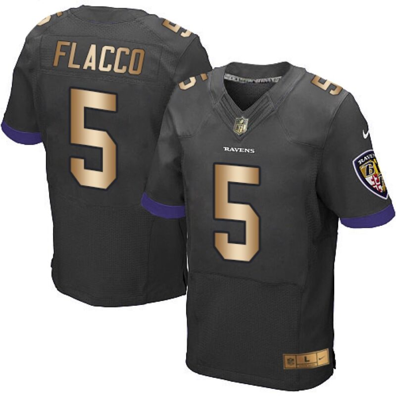 686252d165b90_1 Ravens #5 Joe Flacco Black Alternate Men's Stitched NFL New Elite Gold Jersey