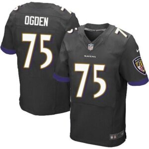 686252e788a5e_1 Ravens #75 Jonathan Ogden Black Alternate Men's Stitched NFL New Elite Jersey