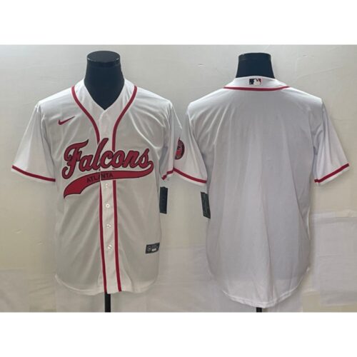 68625306d5569_1 Men's Atlanta Falcons Blank White With Patch Cool Base Stitched Baseball Jersey
