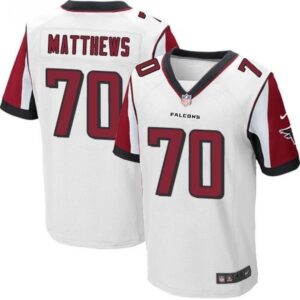 686253281dc10_1 Falcons #70 Jake Matthews White Men's Stitched NFL Elite Jersey