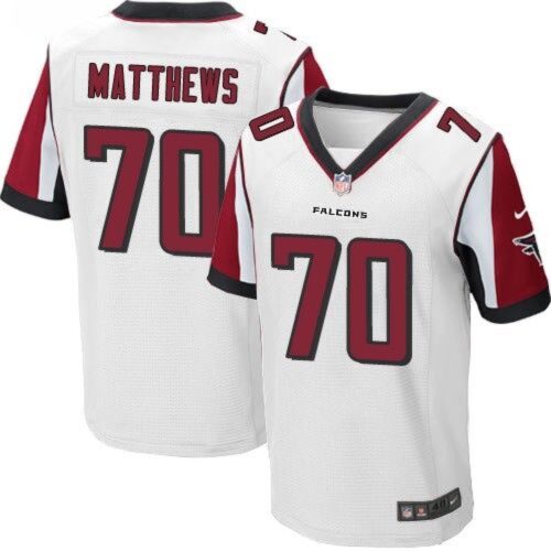 686253281dc10_1 Falcons #70 Jake Matthews White Men's Stitched NFL Elite Jersey