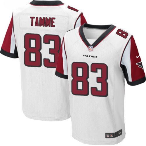 6862532b8cc64_1 Falcons #83 Jacob Tamme White Men's Stitched NFL Elite Jersey